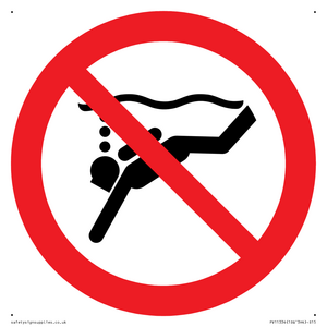Prohibition: No sub-aqua diving